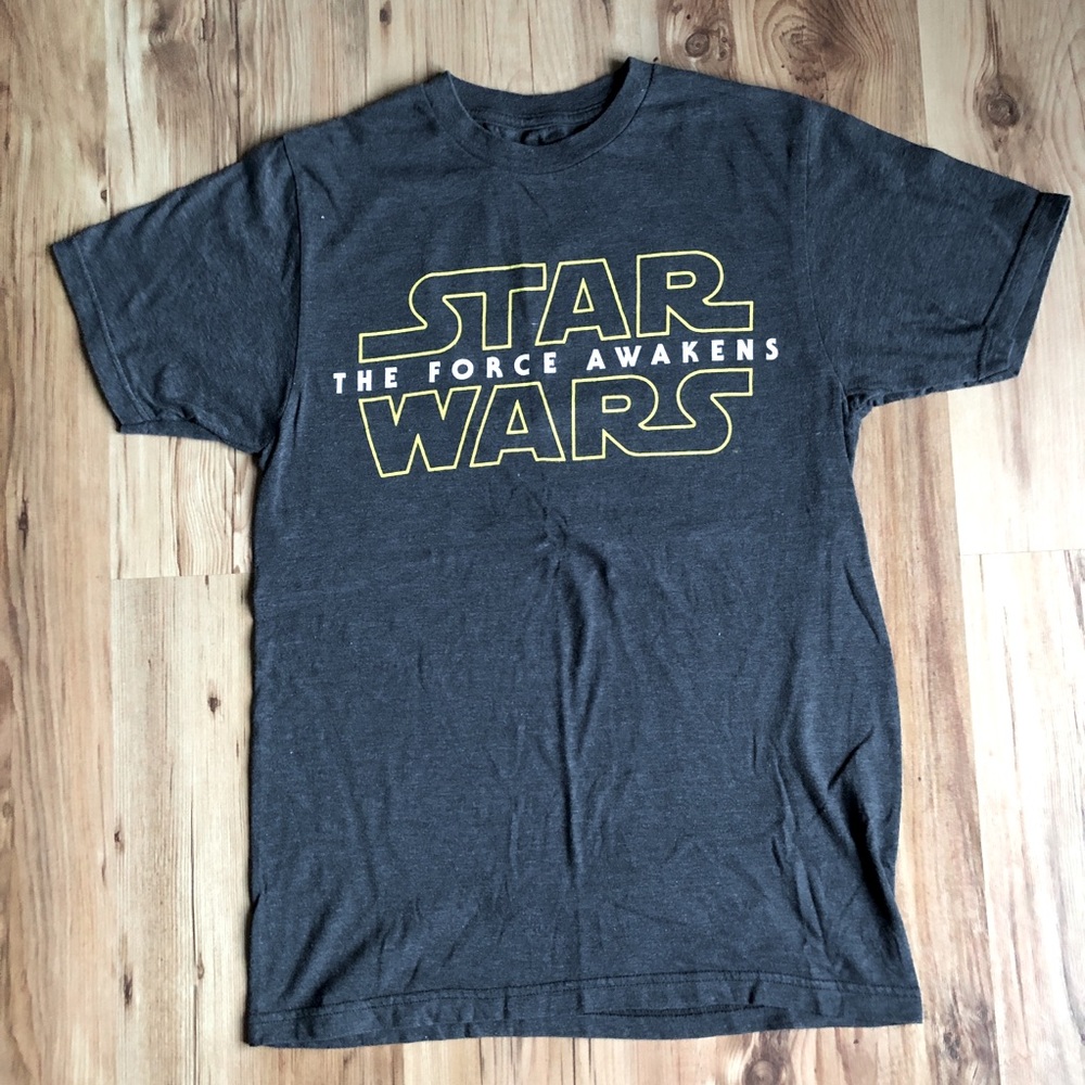 STAR WARS Tee Shirt THE FORCE AWAKENS Small Gray Men’s